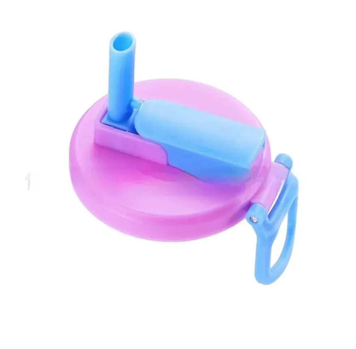 Purple/Blue Soda Can Lid with Straw